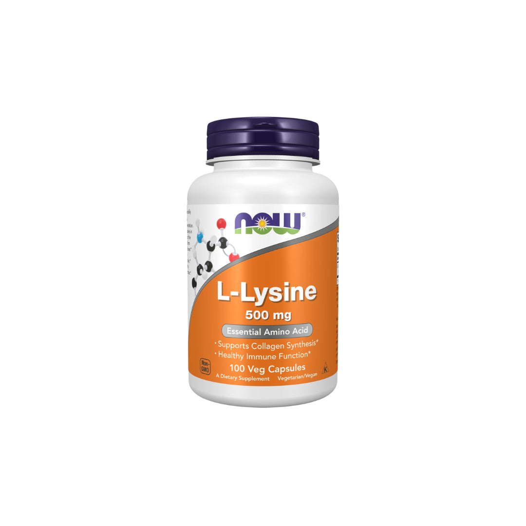 L-Lysin 500 mg 100 vegetarische Kapseln Now Foods